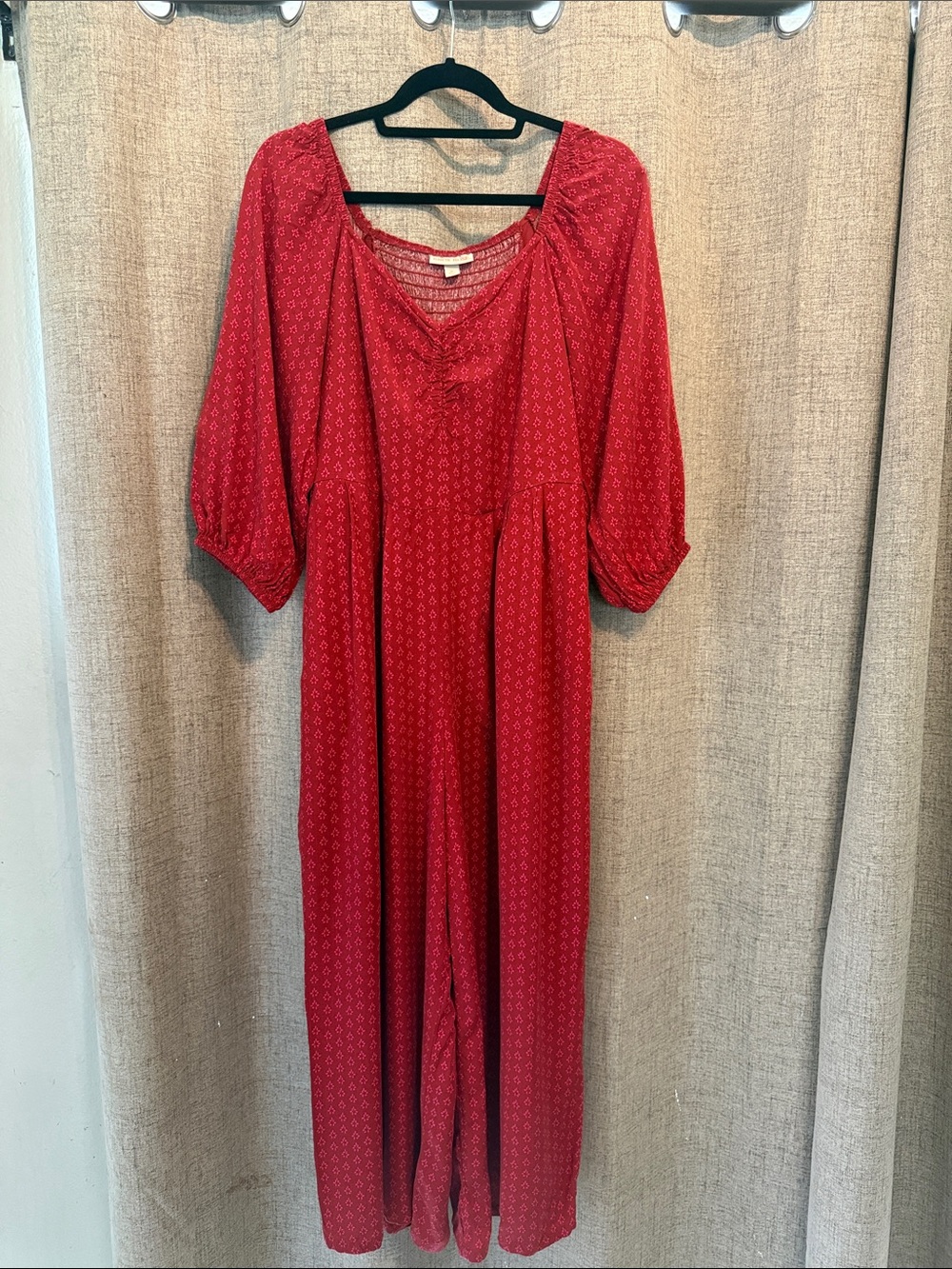 Knox Rose Red Floral Smocked Top